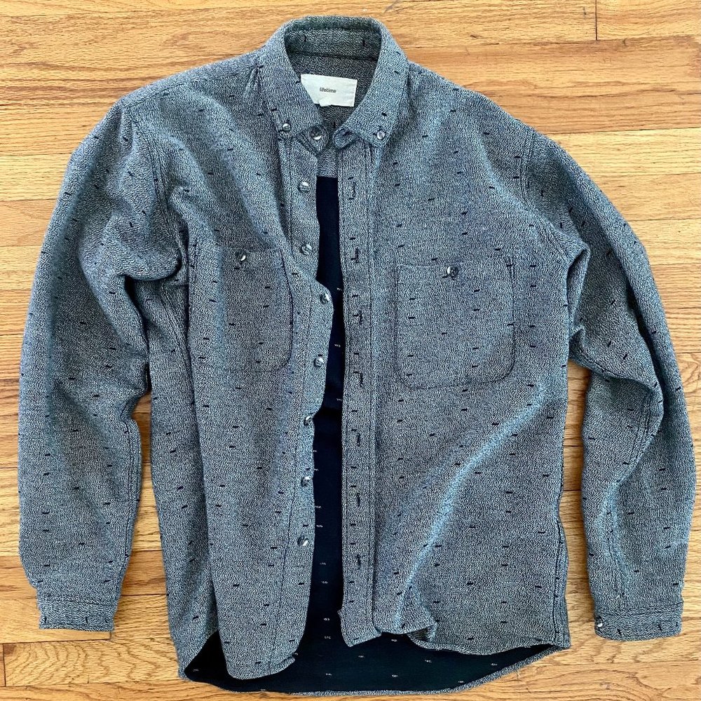 LIFETIME: Men's Blue / Gray Button-Down Shirt